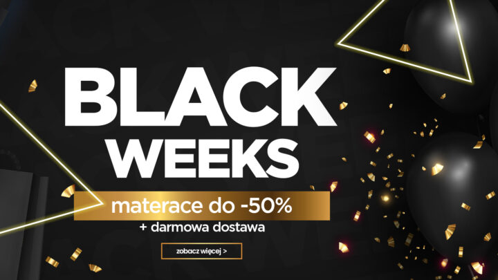 Materace Black Friday 2022 - promocja Black Week w salonach Pan Materac w Łodzi